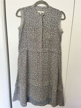 Madewell Willow Leaf Printed Shirtdress Size 00 EUC